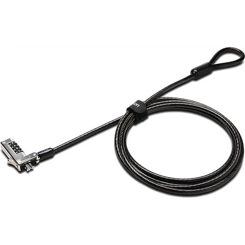 Cable de Bloqueo Para Portátil Kensington Slim - 1.83m Cable - Reiniciable - 4-dígitos - Cerradura de combinación - Negro - Acero al carbono - Para Portátil