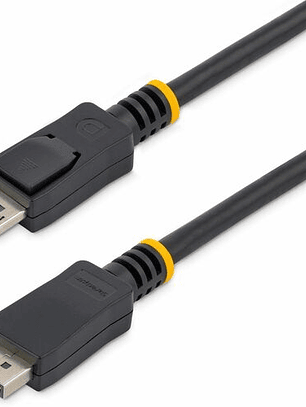 Cable 1.8m Certificado DisplayPort con Pestillo Latches Seguro con Bloqueo para Monitor - 2x Macho DP - Negro - Cable for Dispositivo de audio/vídeo