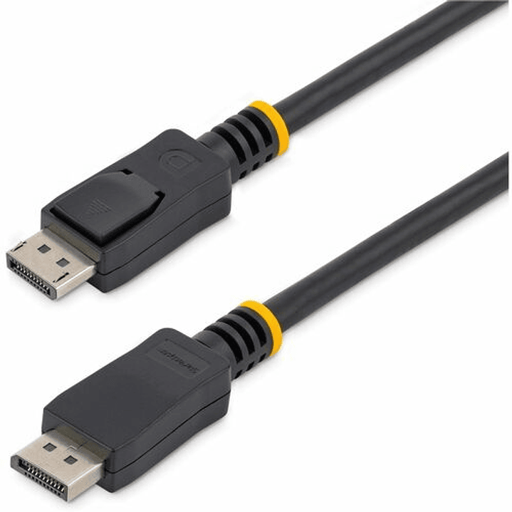 Cable 1.8m Certificado DisplayPort con Pestillo Latches Seguro con Bloqueo para Monitor - 2x Macho DP - Negro - Cable for Dispositivo de audio/vídeo 1