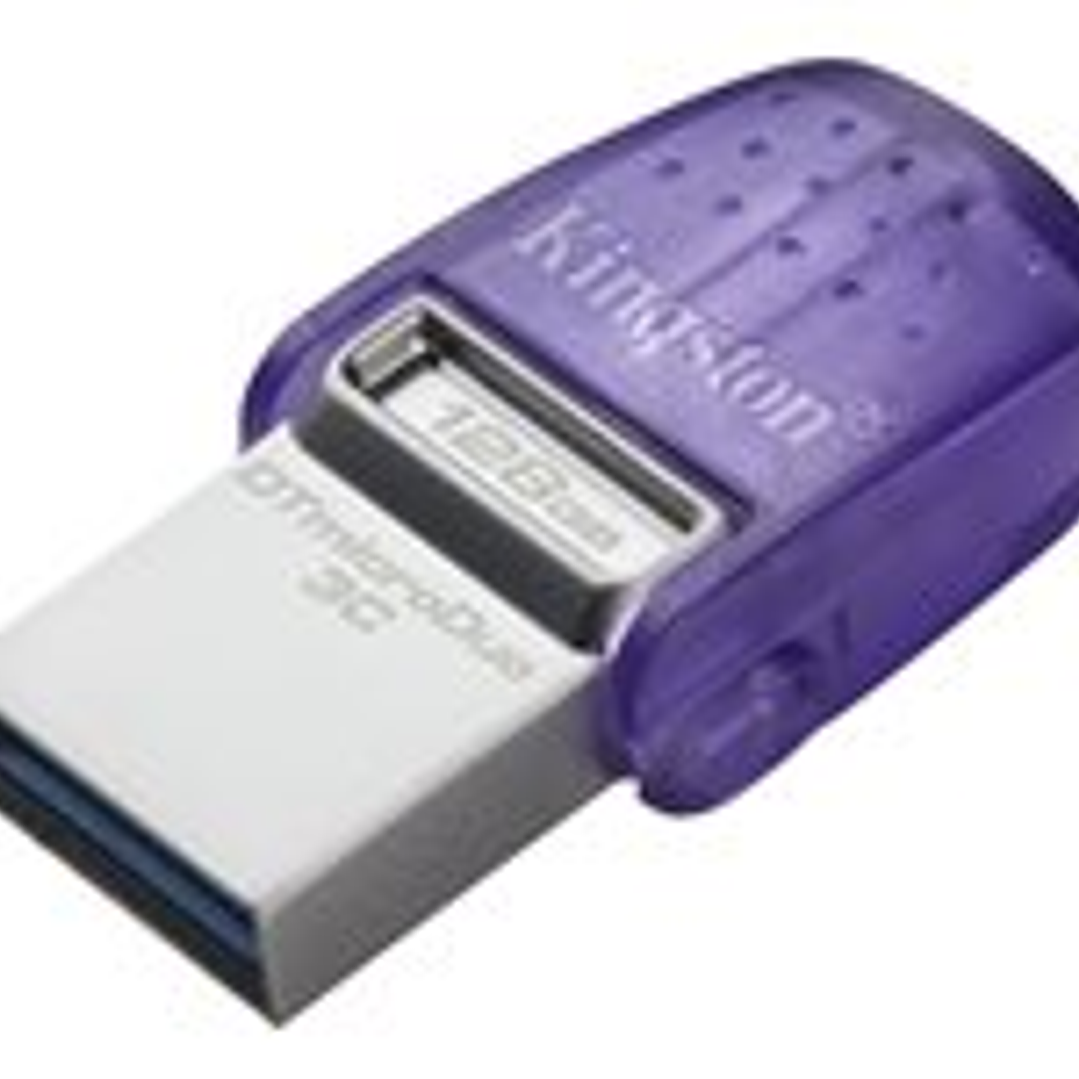 Kingston USB Flash Drives - KNG 128GB microDuo 3C DataTravel 1