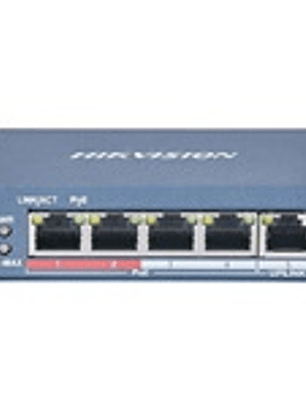 HIK Switch 4 Puertos No Adm.POE+ 10/100 Mbps 45W 300mt SMART