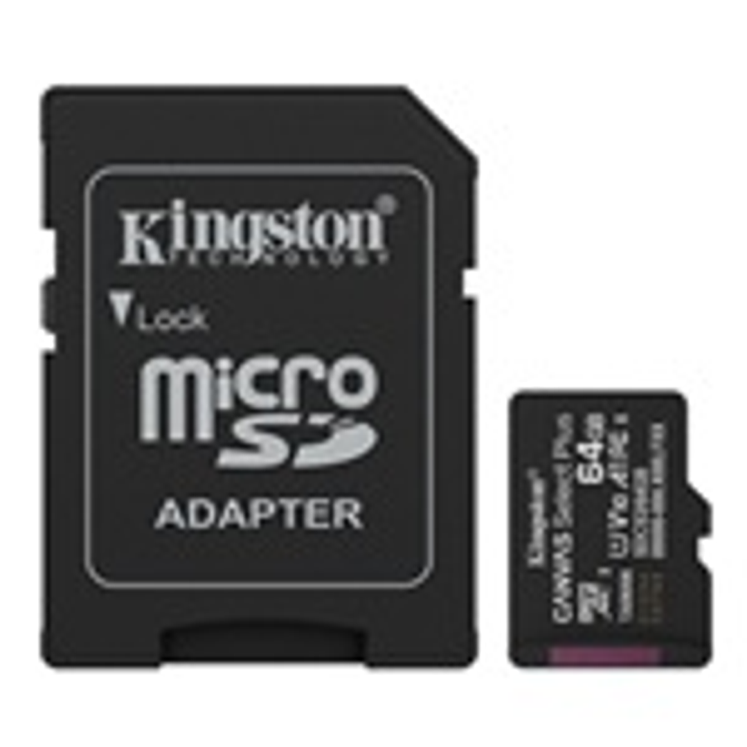 Kingston Flash Memory Cards - KNG 64GB microSD Canvas Select 1