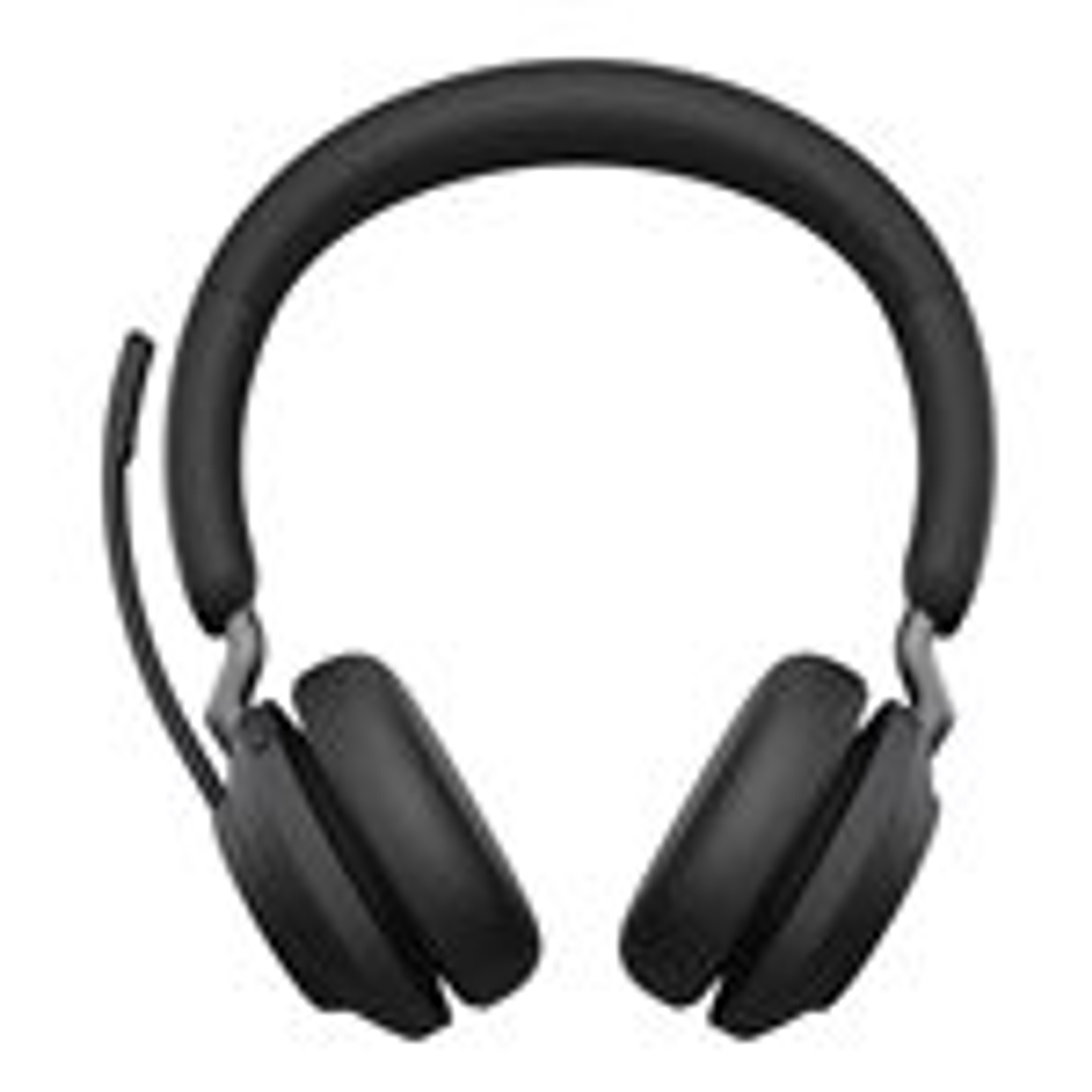 Jabra Evolve2 65 MS Stereo Headset - on-ear - Bluetooth - wireless - USB-A - noise isolating - black 1