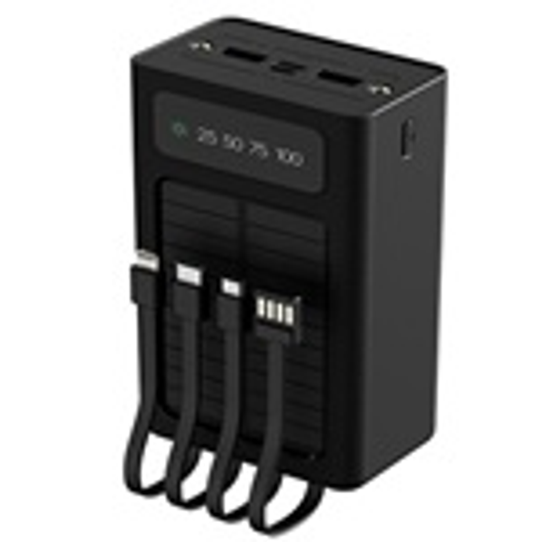 Xtech Cable - Xtech Power Bank 30.000 mAh Carga Solar c/Cabl 1