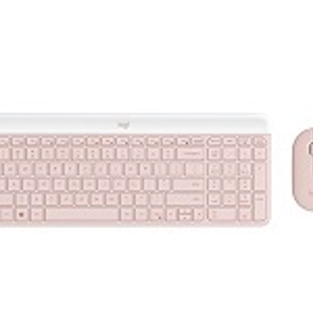 Logitech Combo inalambrico MK470 Rosado Espanol 1