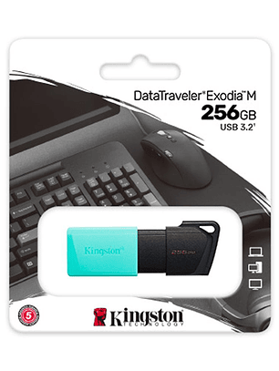 Unidad Flash USB Kingston 256GB USB 3.2 Gen1 DataTraveler Exodia