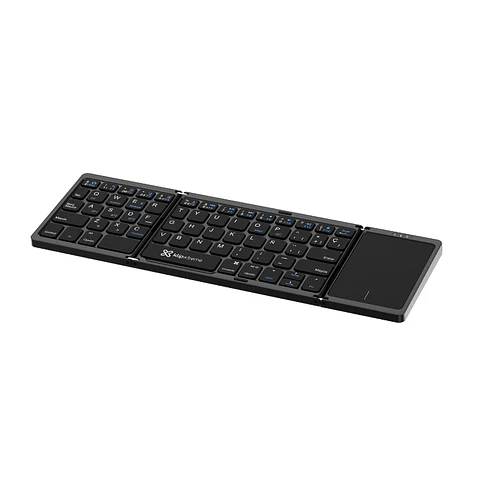 Teclado inalámbrico plegable con panel táctil compatible con Bluetooth® Klip Extreme KCK-650S-BK Negro