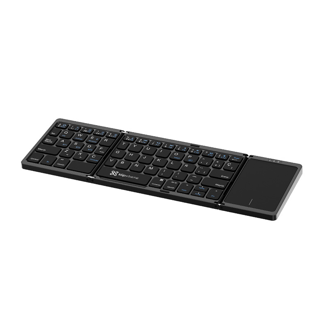 Teclado inalámbrico plegable con panel táctil compatible con Bluetooth® Klip Extreme KCK-650S-BK Negro 1