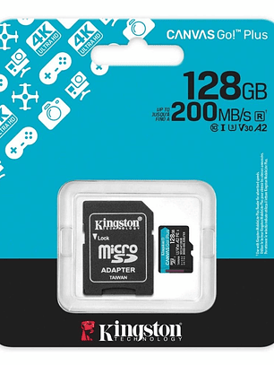Tarjetas de memoria flash Kingston  128GB microSD Canvas Go Pl