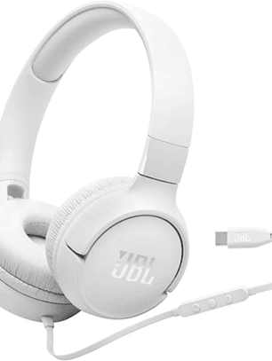 Auriculares JBL Tune 520 C (sin TWS), color blanco JBLT520CWHTAM