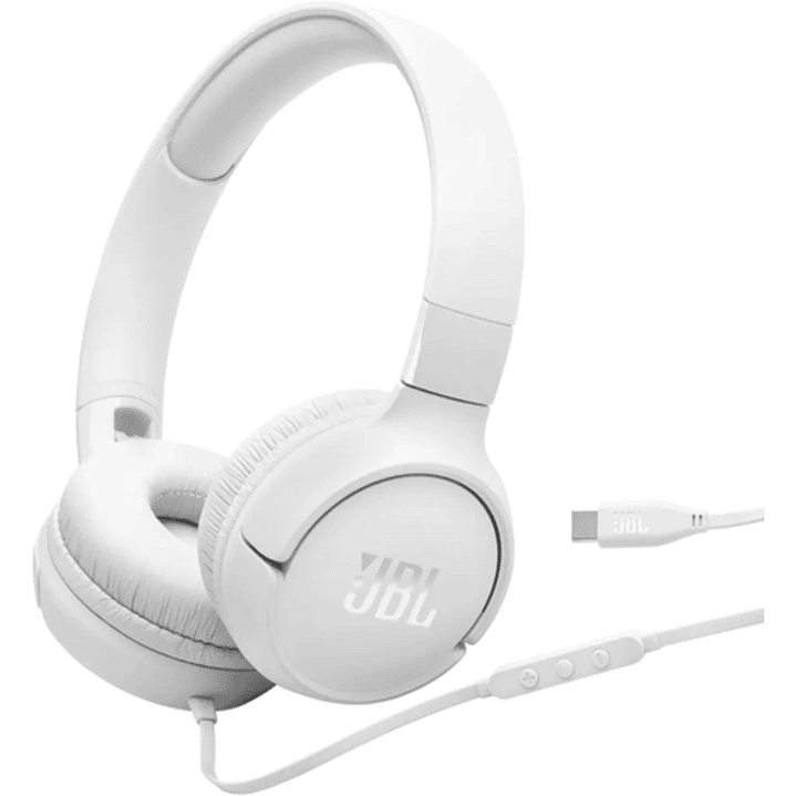 Auriculares JBL Tune 520 C (sin TWS), color blanco JBLT520CWHTAM 1