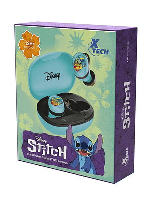 Auriculares TWS Xtech Disney Stitch con estuche de carga XTH-D701ST-BL Azul