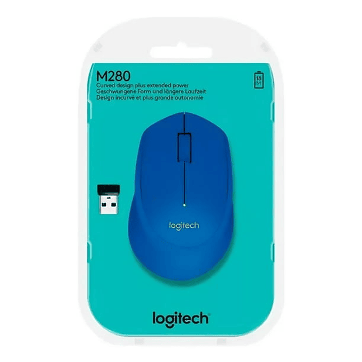 Mouse inalámbrico Logitech M280 Azul 910-004361 1