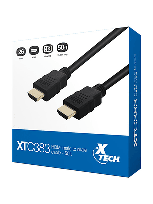 Cable Xtech HDMI 15 Mts 3840x2160 30Hz 4K M/M XTC-383