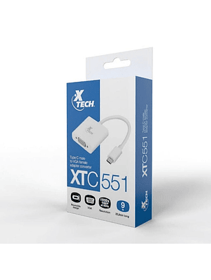 Adaptador Xtech USB C m a VGA f X XTC-551