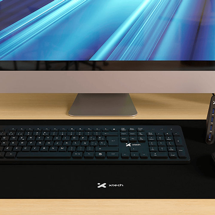 Kit de teclado multimedia y Mouse inalámbrico con alfombrilla XL y HUB USB 3.0 de 4 puertos (XTK-320S) 4