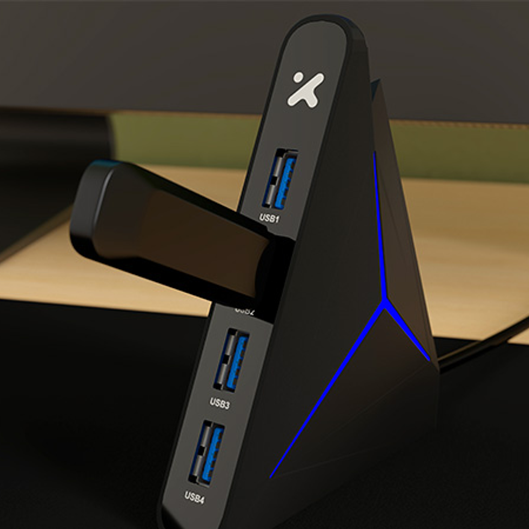 Kit de teclado multimedia y Mouse inalámbrico con alfombrilla XL y HUB USB 3.0 de 4 puertos (XTK-320S) 5