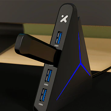 Kit de teclado multimedia y Mouse inalámbrico con alfombrilla XL y HUB USB 3.0 de 4 puertos (XTK-320S) 5