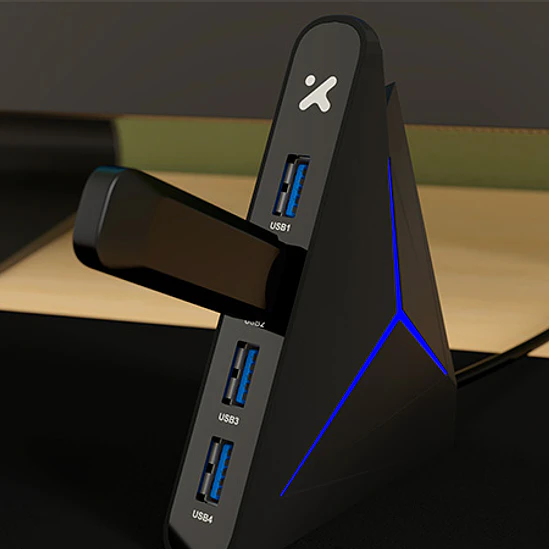 Kit de teclado multimedia y Mouse inalámbrico con alfombrilla XL y HUB USB 3.0 de 4 puertos (XTK-320S) 5