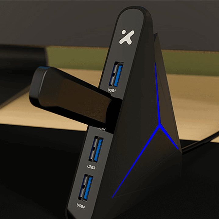 Kit de teclado multimedia y Mouse inalámbrico con alfombrilla XL y HUB USB 3.0 de 4 puertos (XTK-320S) 5