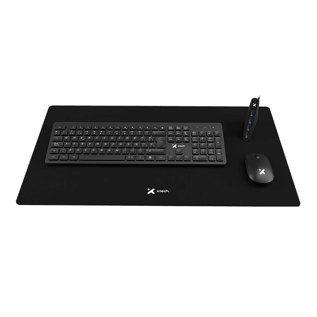 Kit de teclado multimedia y Mouse inalámbrico con alfombrilla XL y HUB USB 3.0 de 4 puertos (XTK-320S) 1