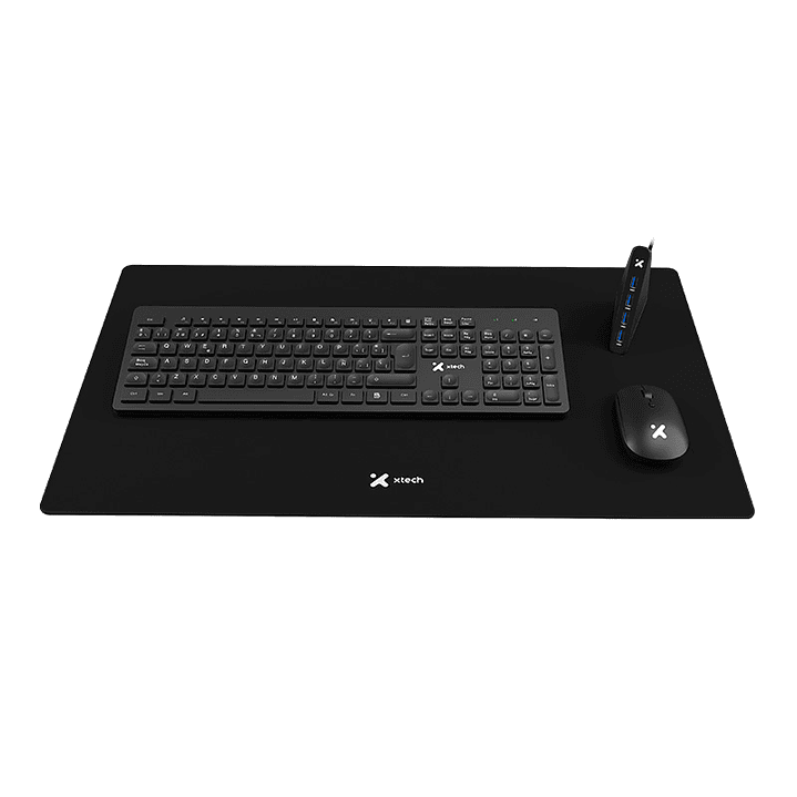 Kit de teclado multimedia y Mouse inalámbrico con alfombrilla XL y HUB USB 3.0 de 4 puertos (XTK-320S) 1