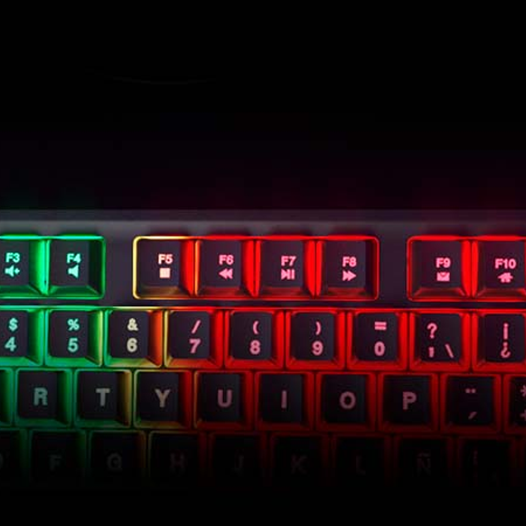 Teclado alámbrico CHEVALIER multimedia para videojuegos con iluminación de fondo LED multicolor (XTK-505S) 2