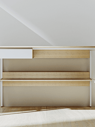 Escritorio para computadora de un nivel con gaveta y estante (XTF-CD207)