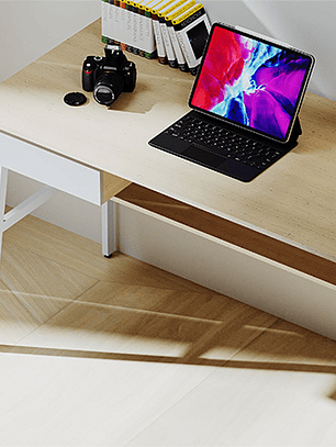 Escritorio para computadora de un nivel con gaveta y estante (XTF-CD207)