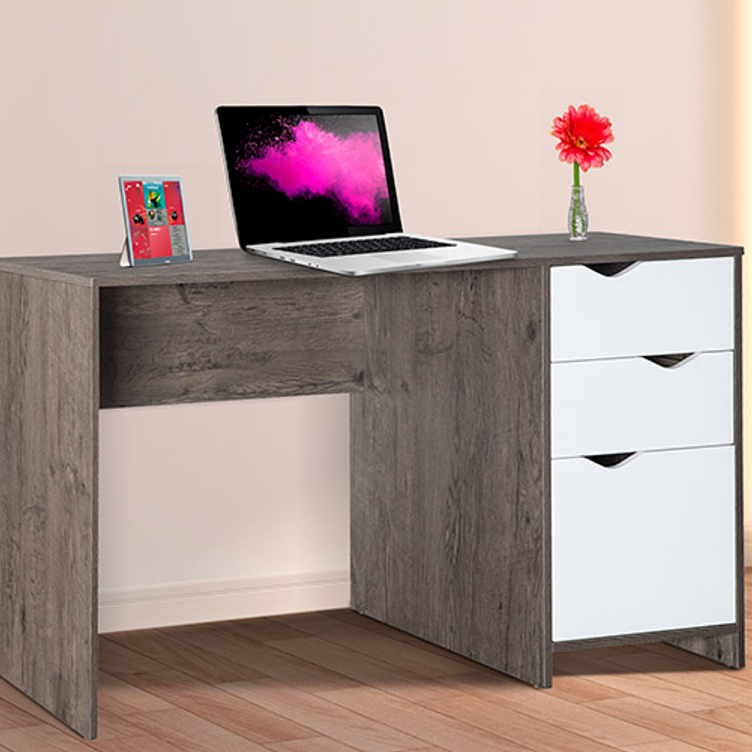 Escritorio Xtech de un solo nivel con cajones y gabinete 1