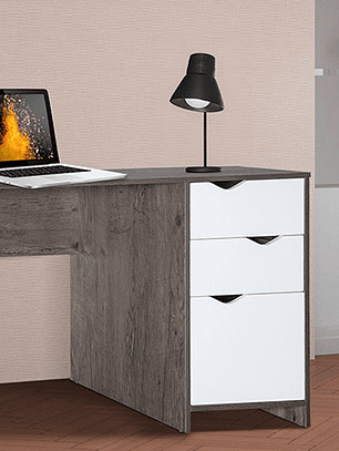 Escritorio Xtech de un solo nivel con cajones y gabinete
