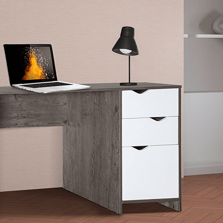 Escritorio Xtech de un solo nivel con cajones y gabinete 2