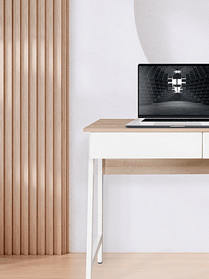 Escritorio para computadora de un nivel con gavetas y puertos USB (XTF-CD206)