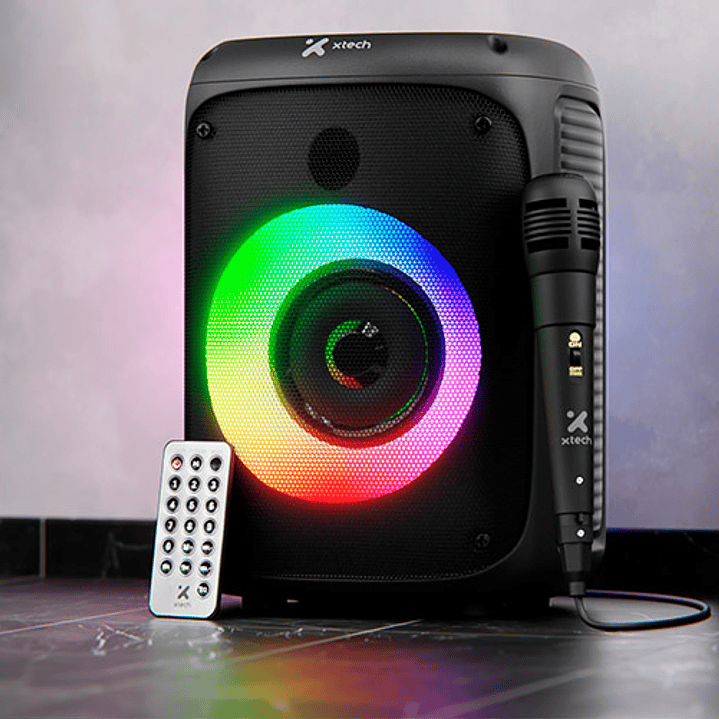 SonicBloom | Parlante inalámbrico portátil con luces LED y micrófono (XTS-661) 1