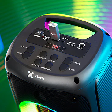 SonicBloom | Parlante inalámbrico portátil con luces LED y micrófono (XTS-661) 3