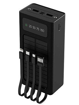  Banco de energía Xtech 30.000 mAh Carga solar con cable