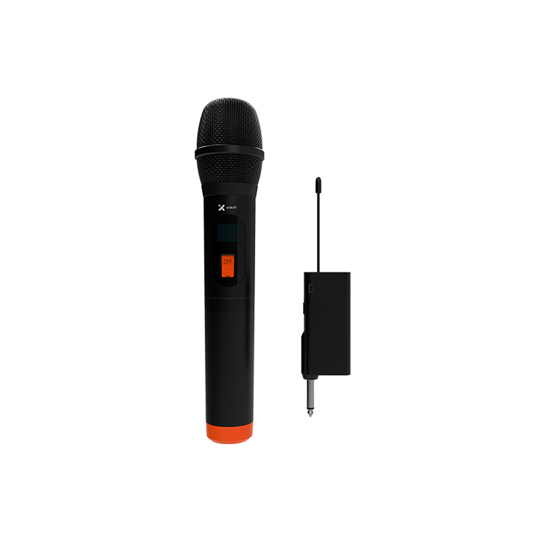Micrófono inalámbrico de mano UNIXON UHF con receptor recargable (XTS-690) 1