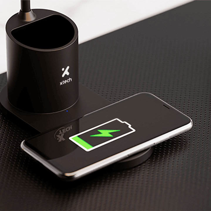 Lámpara LED de escritorio con portalápices y base de carga inalámbrica (XTA-701) 4