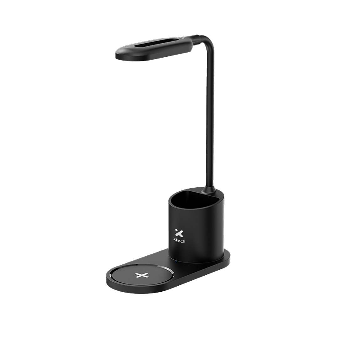 Lámpara LED de escritorio con portalápices y base de carga inalámbrica (XTA-701) 1