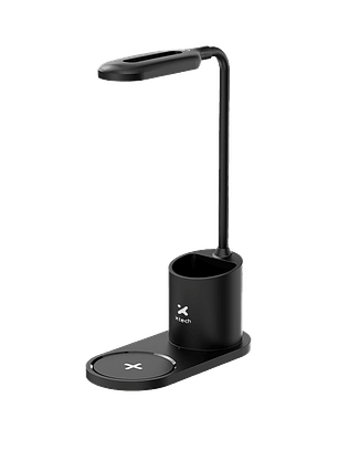 Lámpara LED de escritorio con portalápices y base de carga inalámbrica (XTA-701)