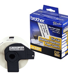 Etiqueta Blanca Adhesiva Pre-cortada Brother DK1201 29x90mm precut label 400 unidades