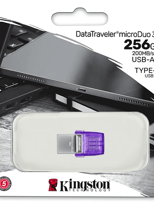 Unidad flash USB Kingston 256 GB microDuo 3C DataTravel
