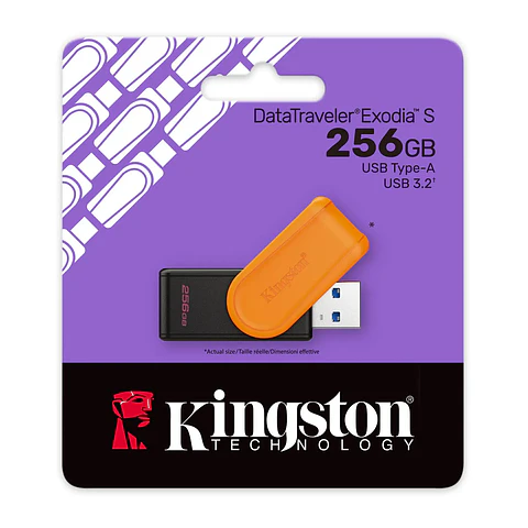 Unidad flash USB Kingston 256GB USB 3.2 DataTraveler Exodia S