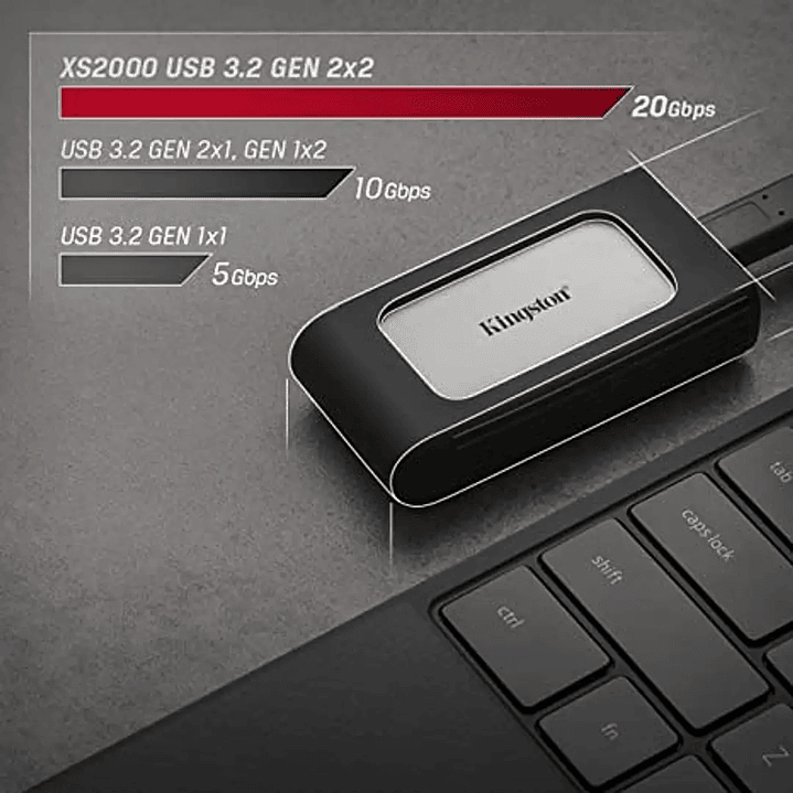 Unidad de estado sólido externa Kingston - SSD de 4 TB con USB-C 3