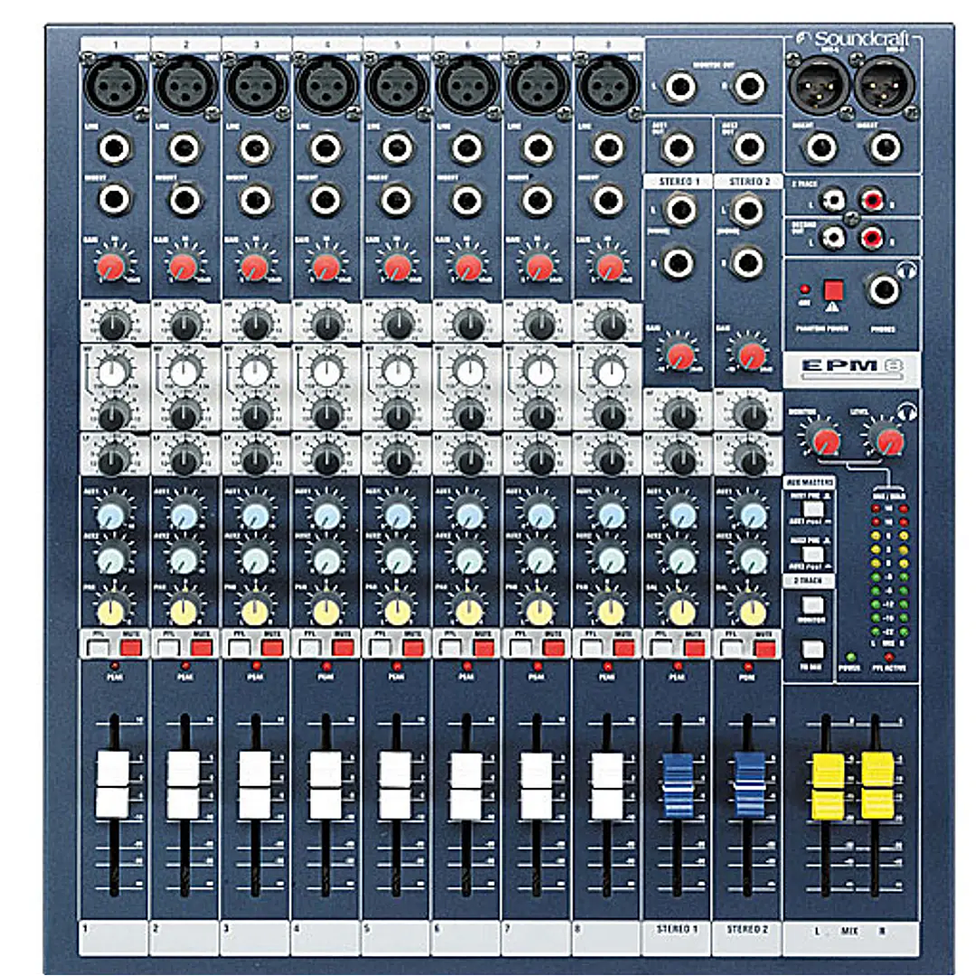 Mezclador analógico Soundcraft EPM8 de 8 canales SCR-RW5735US 2