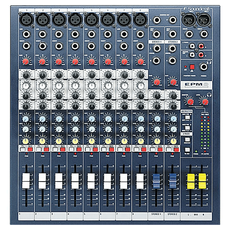Mezclador analógico Soundcraft EPM8 de 8 canales SCR-RW5735US 2