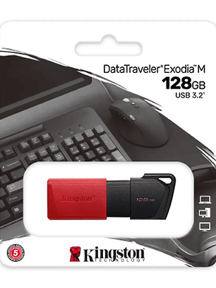 Unidad flash USB Kingston - 128GB USB 3.2 Gen1 DataTraveler Exodia M DTXM/128GB