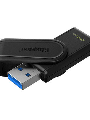 Unidad flash USB Kingston 64GB USB 3.2  DataTraveler Exodia S Negro DTXS/64GB