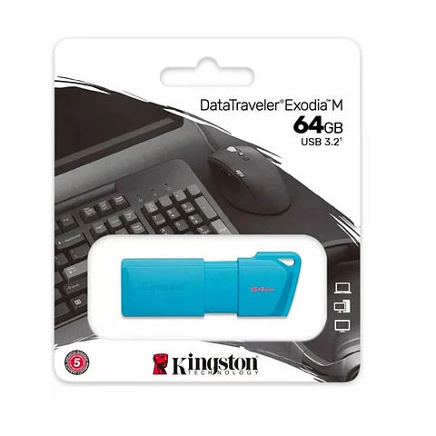 Unidad flash USB Kingston 64GB USB3.2 Gen1 DataTraveler KC-U2L64-7LB