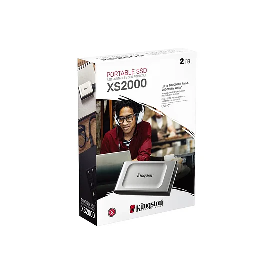 Unidad de estado sólido externa Kingston SSD 2TB USB-C SXS2000/2000G 2TB 1